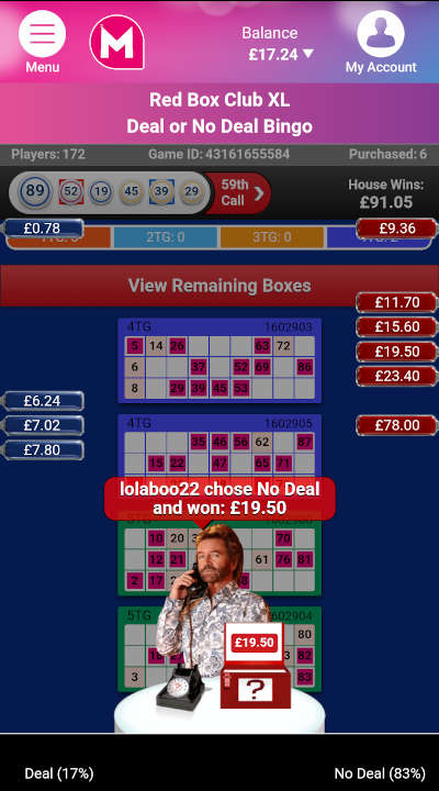 dealornodeal bingo